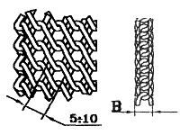Полотно сетчатое транспортерное плетеное двойное, концы загнуты (тип 2)