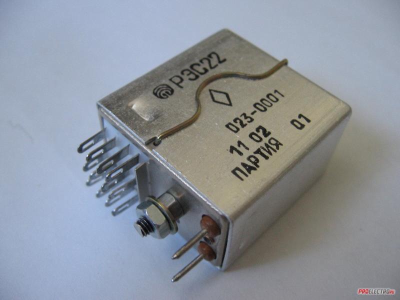 Реле электромагнитное слаботочное типа РЭС22 РХО.450.006 ТУ