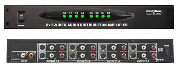 ShinyBow SB-3709 SV+ST.Audio Усилитель-распределитель 1:8 S-video
