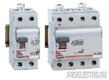 Выключатель дифференциального тока (УЗО) DX 4 полюса 40A 500мА тип A | арт. 9171