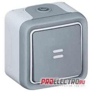 Кнопочный выключатель Plexo IP55 10A НО+НЗ контакты,встр.монтаж, бел | арт 69861