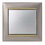 Рамка Valena 2 поста горизонтальная, титан/золотой штрих | арт. 770362 | Legrand