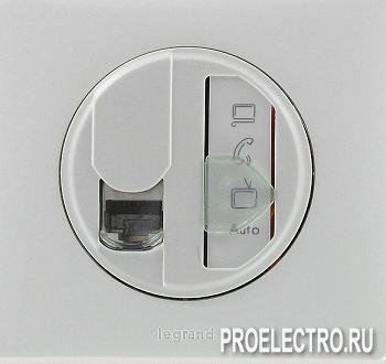 Лицевая панель простой мультимедийной розетки Celiane RJ45, Титан | арт. 68591