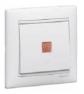 Выключатель Valena 10АХ 250В 2P, оранжевй индикатор, алюминий | арт. 770149