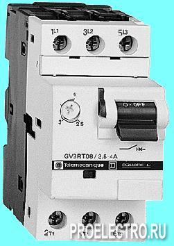 Автоматический выключательGV2 с магнитным расцепителем2,5A кнопка управ/GV2LE07