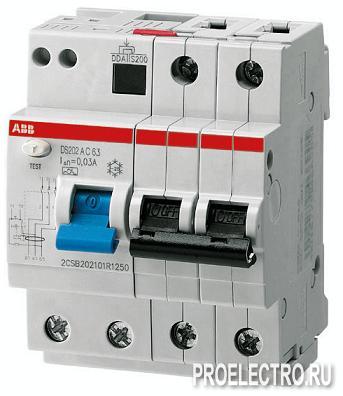 Автоматический выключатель дифф.тока 2п DS202 M AC-C32/0,03 | ELC2CSR272001R1324