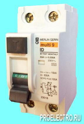 Диффеpенциальный выключатель нагрузки (УЗО) ID 2П 100A 300МA селективный| 23035