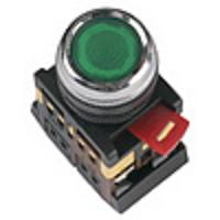 Кнопка ABLFS-22 зеленый d22мм неон/240В 1з+1р ИЭК | арт. BBT30-ABLFS-K06