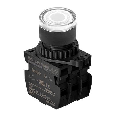S2PR-P3W Кнопка нажатия круглая с подсветкой, без блока контактов, A5550001425