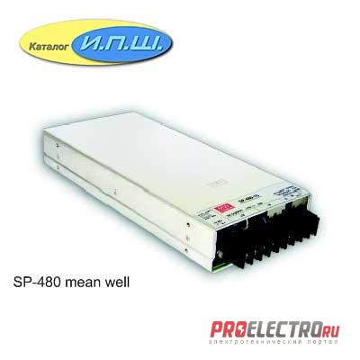 Импульсный блок питания 480W, 15V, 0-35A - SP-480-15 Mean Well