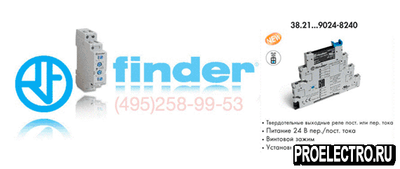 Реле <strong>FINDER</strong> 38.21.0.024.9024 Интерфейсный модуль с таймером