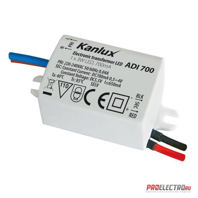<strong>Kanlux</strong> ADI 700 1x3W (01441) Электронный питатель для светодиодных светильников