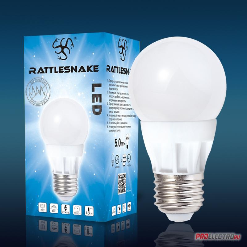 Светодиодная лампа <strong>Rattlesnake</strong> G50-2835-E27-NW 450Лм 120° белый 4000К