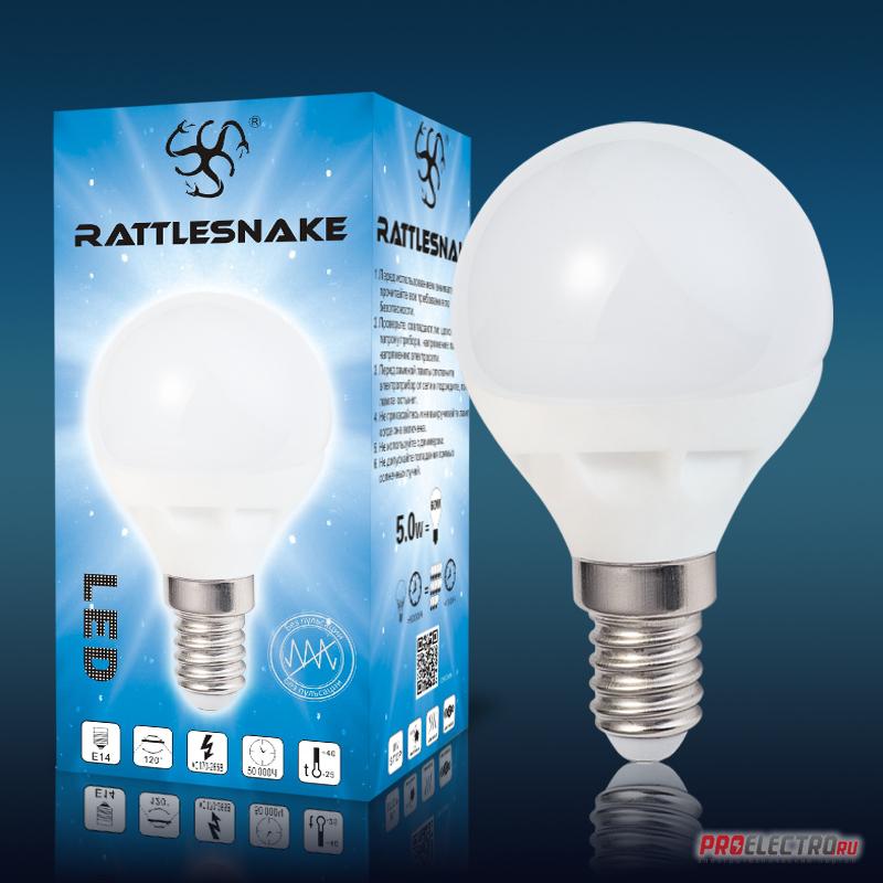 Светодиодная лампа <strong>Rattlesnake</strong> B45-2835-E14-NW(миньон) 450Лм 120° белый 4000К
