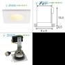 111141 SLV DOLIX OUT GU10 SQUARE Downlight, eckig, weiss, max. 35W
