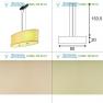 155283 SLV SOPRANA Pendelleuchte, PD-4, oval, beiges Textil, 3xE27, max. 3x40W