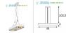 159021 SLV AIXLIGHT R DUO QRB111 Pendelleuchte, rund, weiss, QRB111, max. 2x50W
