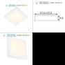 162983 SLV SENSER SQUARE 14W светильник накладной 230V c SMD LED 14Вт (18Вт), 3000K, 840lm, c БП