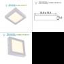 163003 SLV SENSER SQUARE 10W светильник накладной 230V c SMD LED 10Вт (14Вт), 3000K, 500lm, c БП