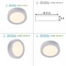 162953 SLV SENSER LED AUFBAU PANEL, rund, silbergrau, 14W, 3000K