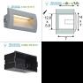 233624 SLV DOWNUNDER OUT LED M светильник встраиваемый IP55 c SMD LED 0.96Вт (3.3Вт), 3000К, 110