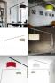 Angelica wall light MEDIUM/ black base/ shade Lycra Modoluce светильник, E27 1x25W fluo