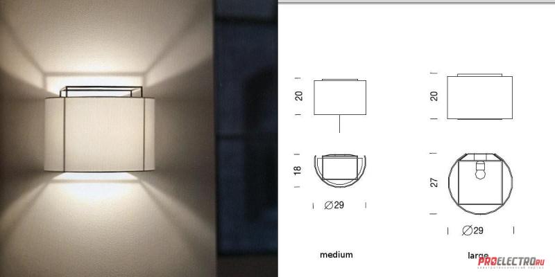 Светильник Metalarte Lewit A PE/GR wall sconce, 1x100W Medium base incandescent