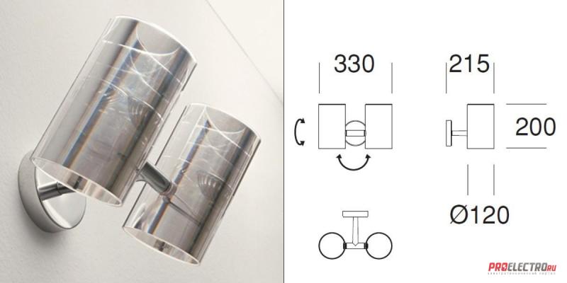 Pallucco светильник Optical Applique wall sconce, GU10 2x75W