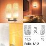 Vistosi светильник Follia AP 2 P Wall sconce, G9 2x75W