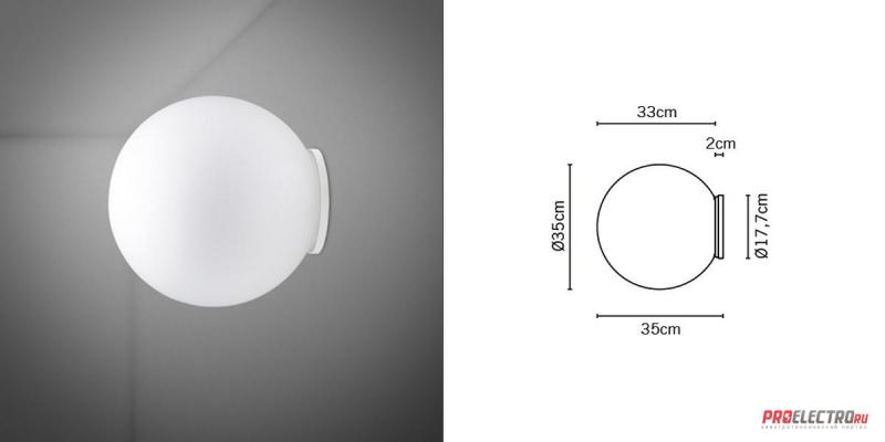 Lumi F07 G29 Sfera Wall/Ceiling Light светильник Fabbian, 1x150W Medium base incandescent