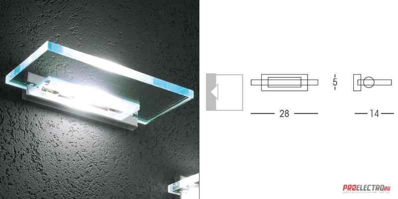 Linea Light светильник Quindici 3680 Wall lamp Stock Items, R7s 1x80W eco