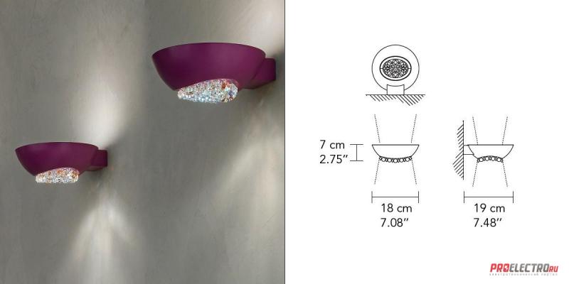 Blink A1 G Wall Light светильник Masiero, R7s 78mm 1x80W