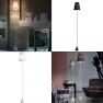 Modoluce Lucilla Floor Light satin nickel/cotton светильник, E27 1x70W Halogen