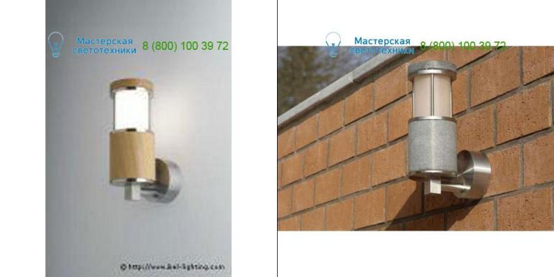 Bel Lighting exotic wood + stainless steel 959.E2.42, Outdoor lighting > Wall lights > Surface m