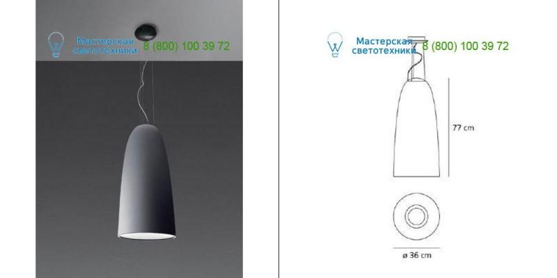 Artemide A243920 silver grey, подвесной светильник > Dome shaped
