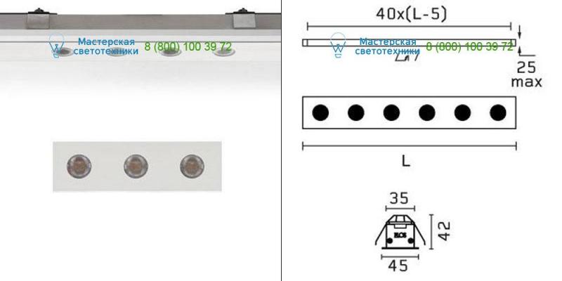 <strong>FLOS</strong> Architectural white 03.3904.30, светильник > Wall lights > Recessed