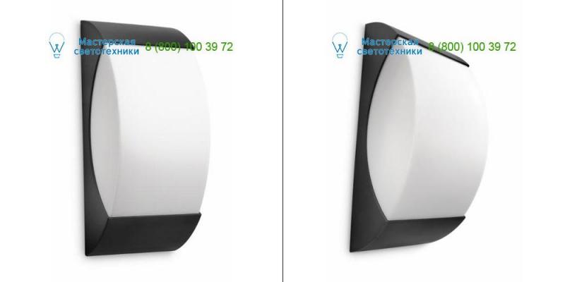 <strong>Philips</strong> black 172503016, Outdoor lighting > Wall lights > Surface mounted > Diffuse light