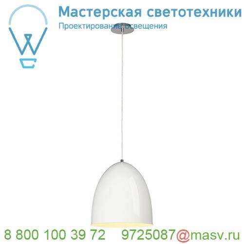 133011 <strong>SLV</strong> PARA CONE 30 светильник подвесной для лампы E27 60Вт макс., белый глянцевый