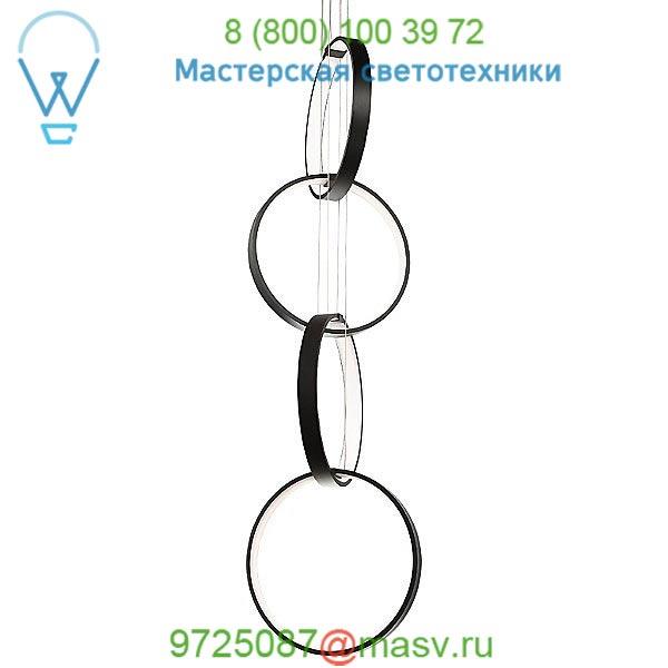 PD-26804-BK Rings Four-Ring LED Pendant Modern Forms, светильник