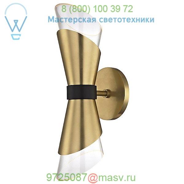 Mitzi - Hudson Valley Lighting Angie Double Wall Sconce (Aged Brass) - OPEN BOX RETURN OB-H130102-AGB/BK, опенбокс
