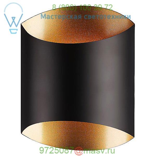 Preston LED Wall Sconce (Flat Black with Gold) - OPEN BOX OB-601471BK-LED Kuzco Lighting, опенбокс