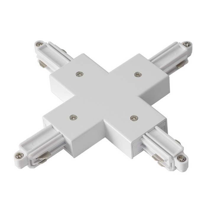 SLV 143161 1PHASE-TRACK, X-коннектор с разъемом подвода питания, белый