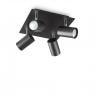 Ideal Lux SPOT PL4 NERO потолочный светильник черный 156781