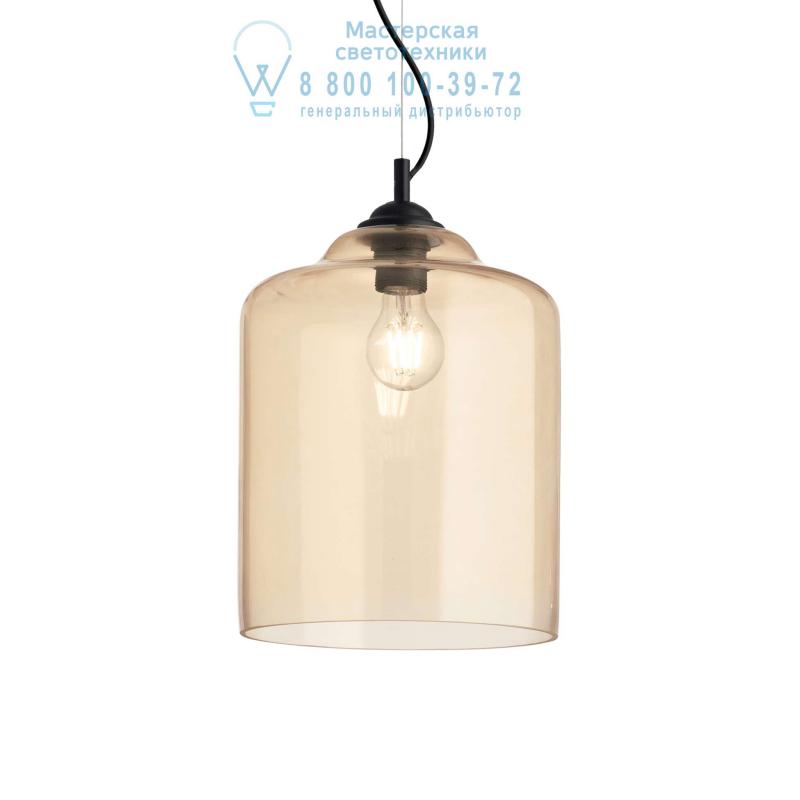 Ideal Lux BISTRO' SP1 SQUARE AMBRA подвесной светильник янтарный 163789