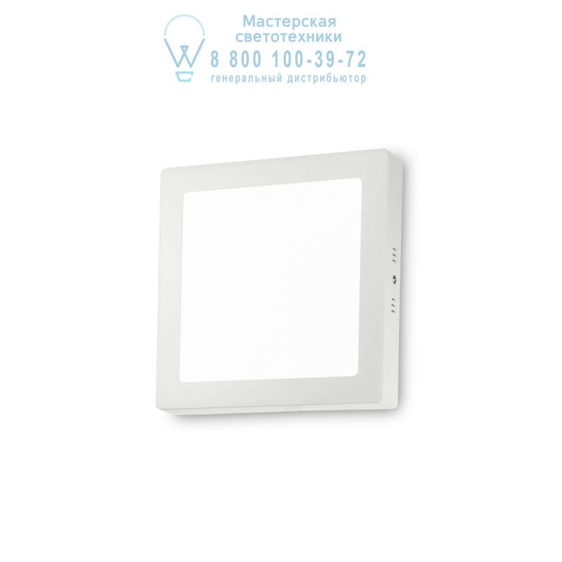 Ideal Lux UNIVERSAL AP1 18W SQUARE BIANCO накладной светильник белый 138640