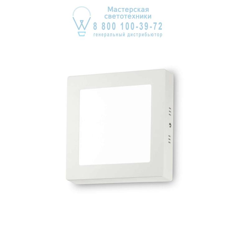 Ideal Lux UNIVERSAL AP1 12W SQUARE BIANCO накладной светильник белый 138633