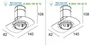 4149002 Delta Light MOUNTING KIT MIDISPY TRIMLESS