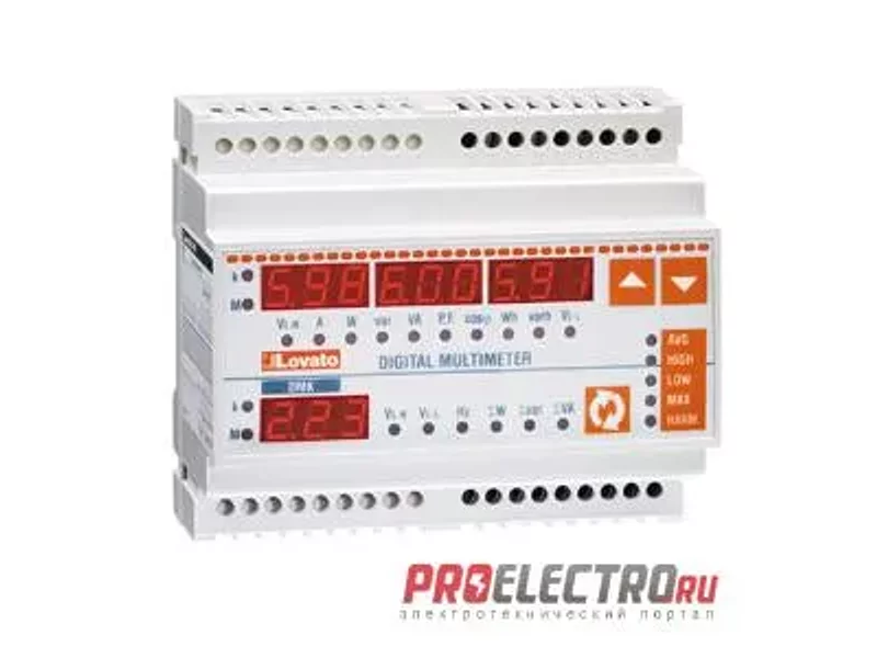 DMK62 Модульный цифровой мультиметр, 251 измер., RS485, LED, Lovato Electric