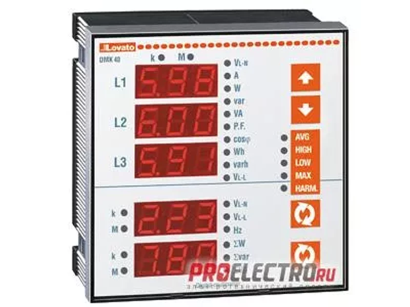 DMK31 Модульный цифровой мультиметр, 251 измерение, LED, Lovato Electric