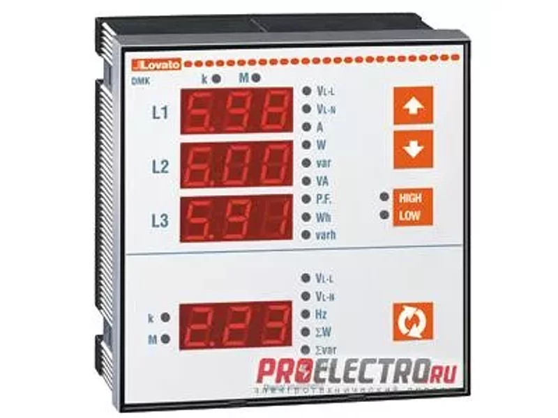DMK20 Модульный цифровой мультиметр, 47 измерений, LED, Lovato Electric